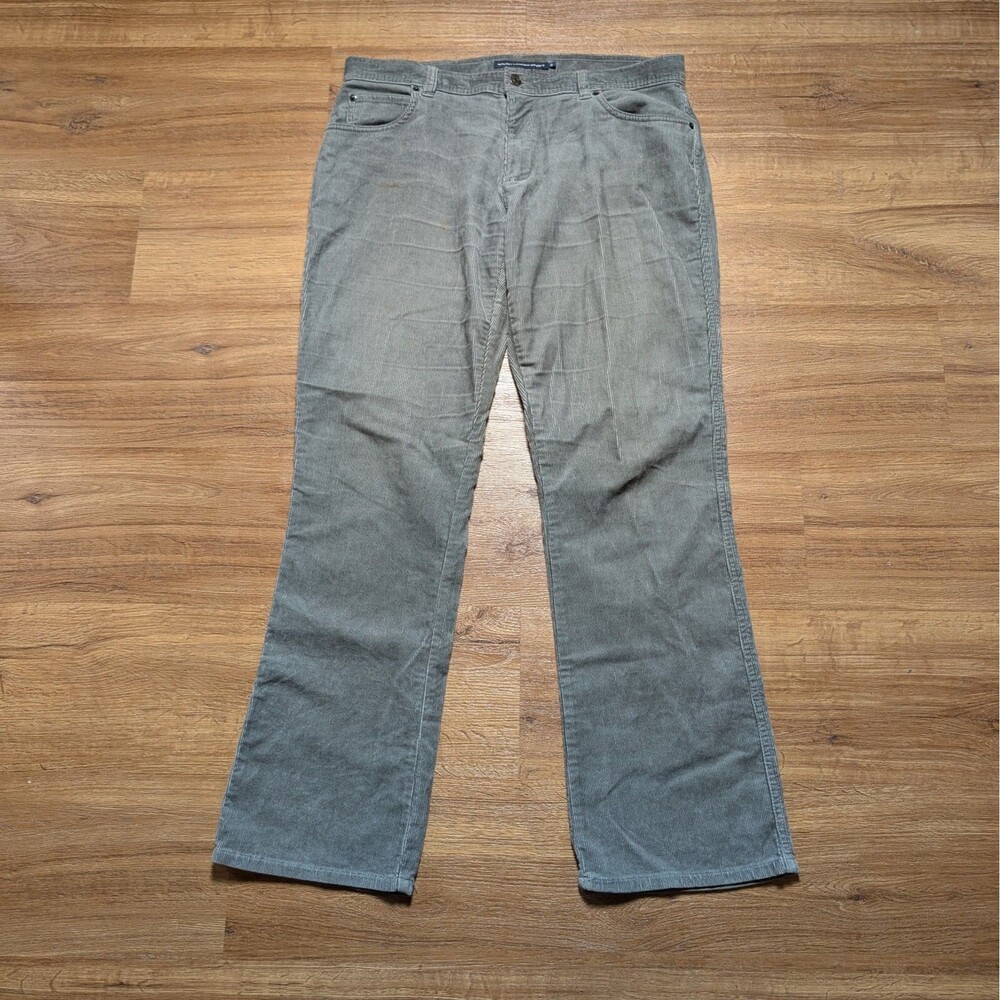 Vintage 90s Ralph Lauren Sport Corduroy Pants Womens 12 Bootcut Chino Green Logo
